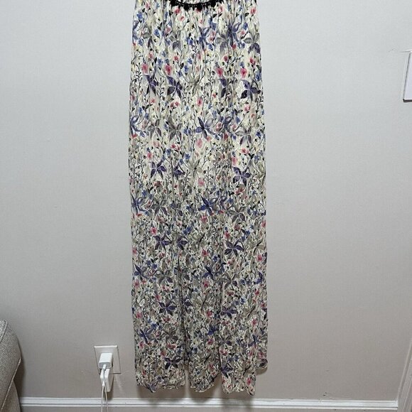 Free People Cherry Blossom Sheer Mesh Maxi Gown Dress Size 4‎ - Picture 7 of 11